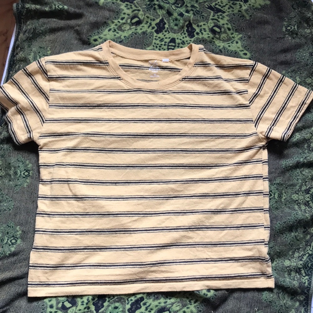 Black and yellow striped shirt